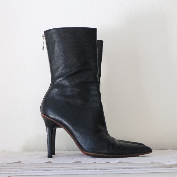 Italian Black Leather Boots - Picture 14 of 14